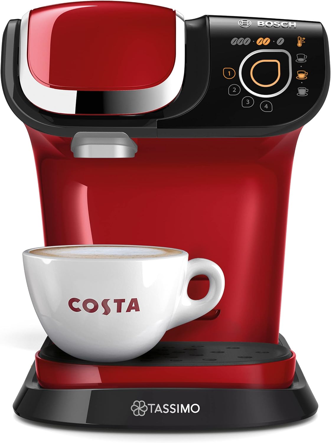 Tassimo Bosch My Way 2 TAS6503GB Coffee Machine, 1500 Watt, 1.3 Litre - Red - Amazing Gadgets Outlet