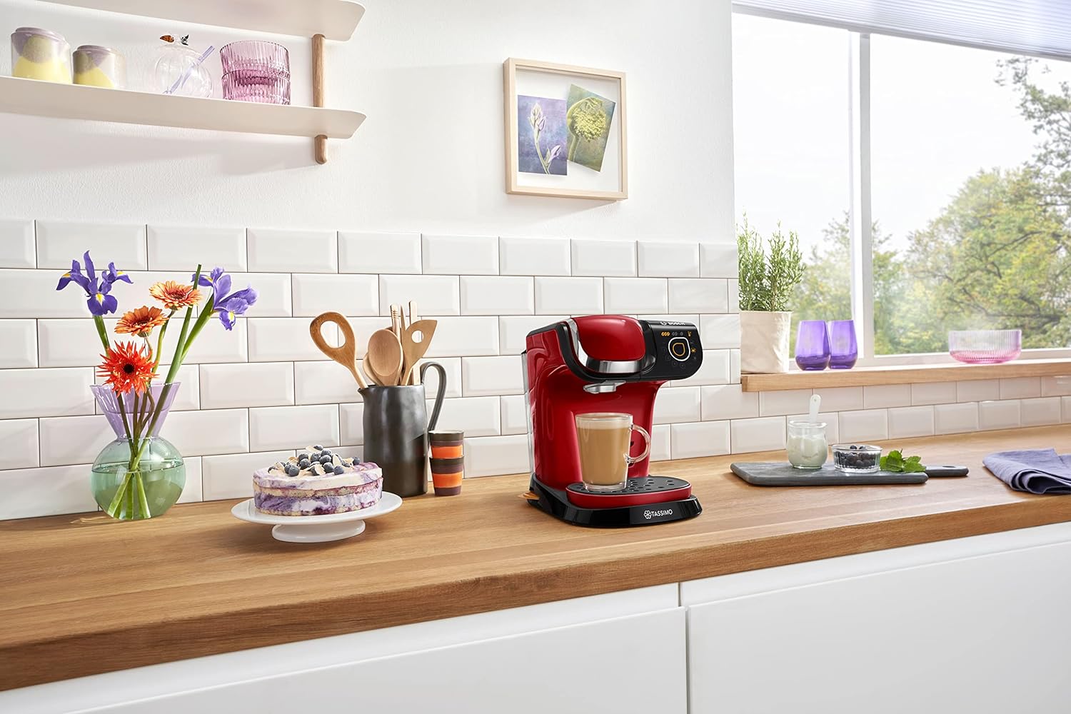 Tassimo Bosch My Way 2 TAS6503GB Coffee Machine, 1500 Watt, 1.3 Litre - Red - Amazing Gadgets Outlet