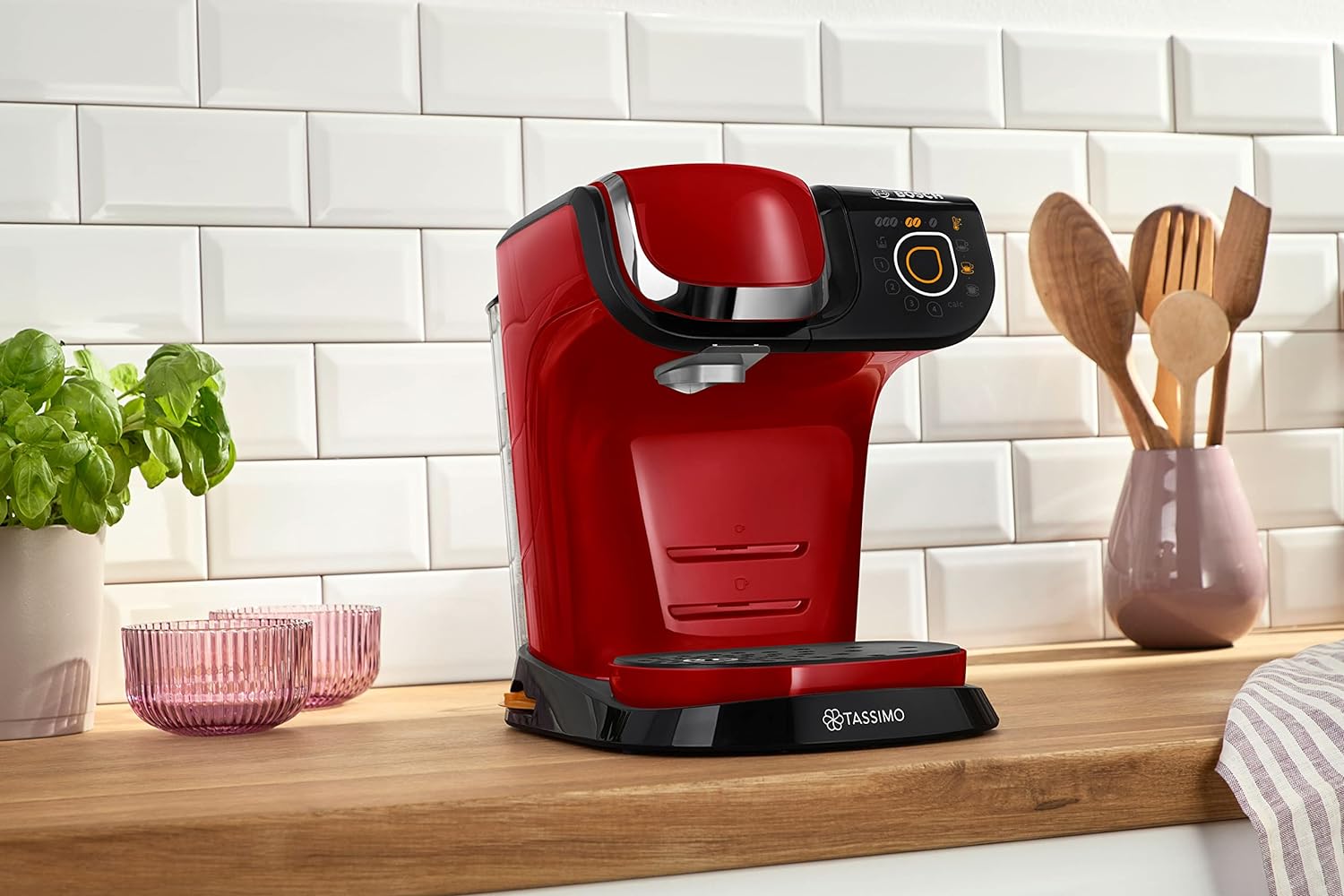 Tassimo Bosch My Way 2 TAS6503GB Coffee Machine, 1500 Watt, 1.3 Litre - Red - Amazing Gadgets Outlet