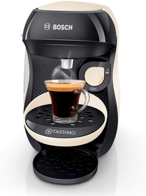 TASSIMO by Bosch HAPPY TAS1007GB Coffee Machine, 1400 Watt, 0.7 Litre - Cream - Amazing Gadgets Outlet