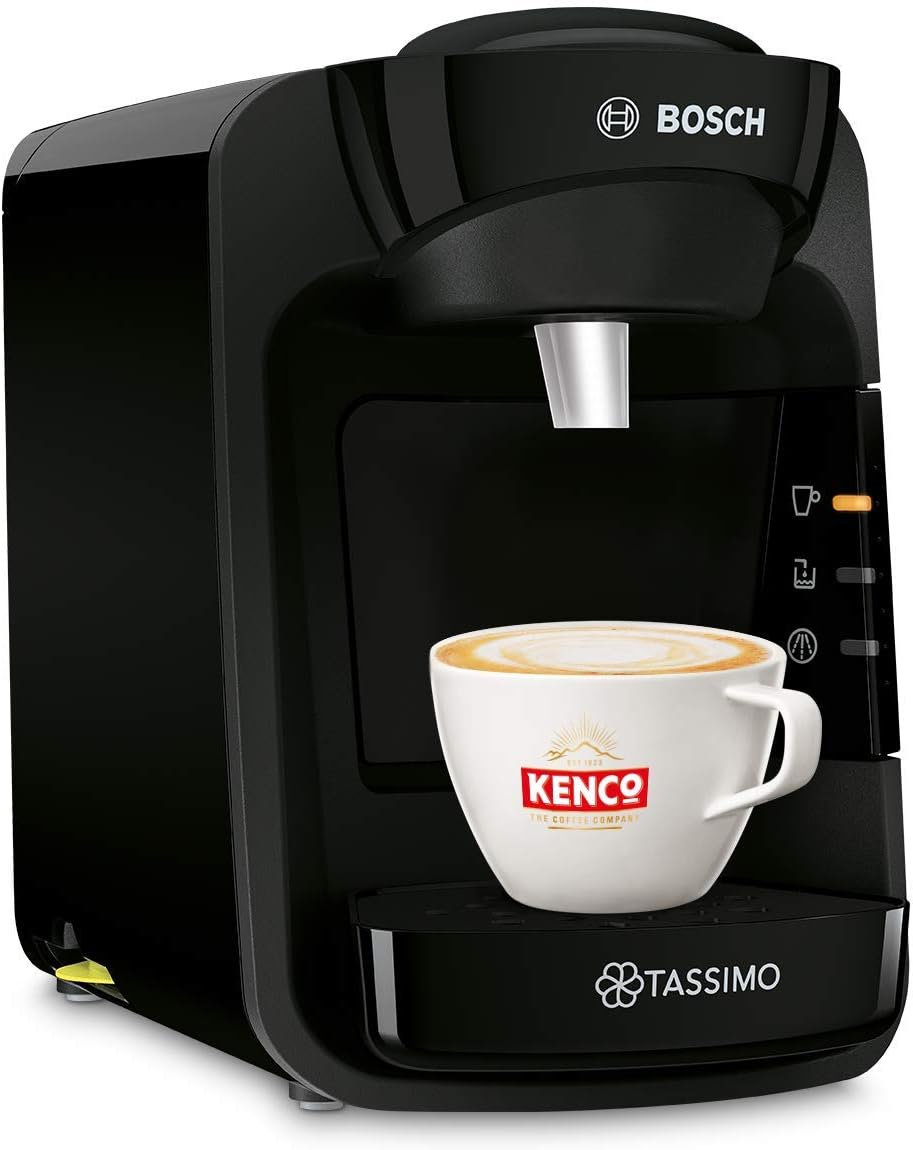 Tassimo by Bosch Suny Special Edition TAS3102GB Coffee Machine, 1300 Watt, 0.8 Litre, Black Variety Box Costa, Kenco, Cadbury and L'OR Coffee Pods (Pack of 5, Total 56 Coffee Capsules) - Amazing Gadgets Outlet