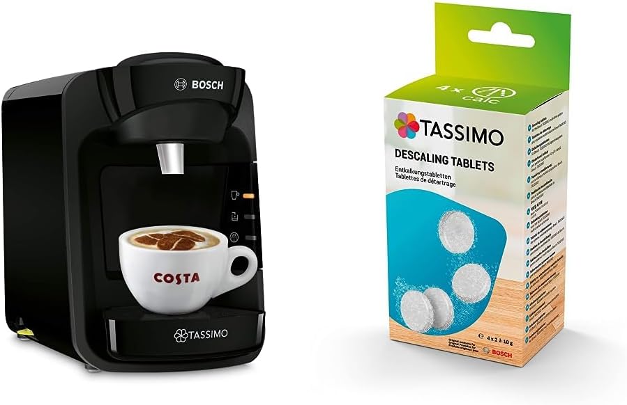 Tassimo by Bosch Suny Special Edition TAS3102GB Coffee Machine, 1300 Watt, 0.8 Litre, Black Variety Box Costa, Kenco, Cadbury and L'OR Coffee Pods (Pack of 5, Total 56 Coffee Capsules) - Amazing Gadgets Outlet