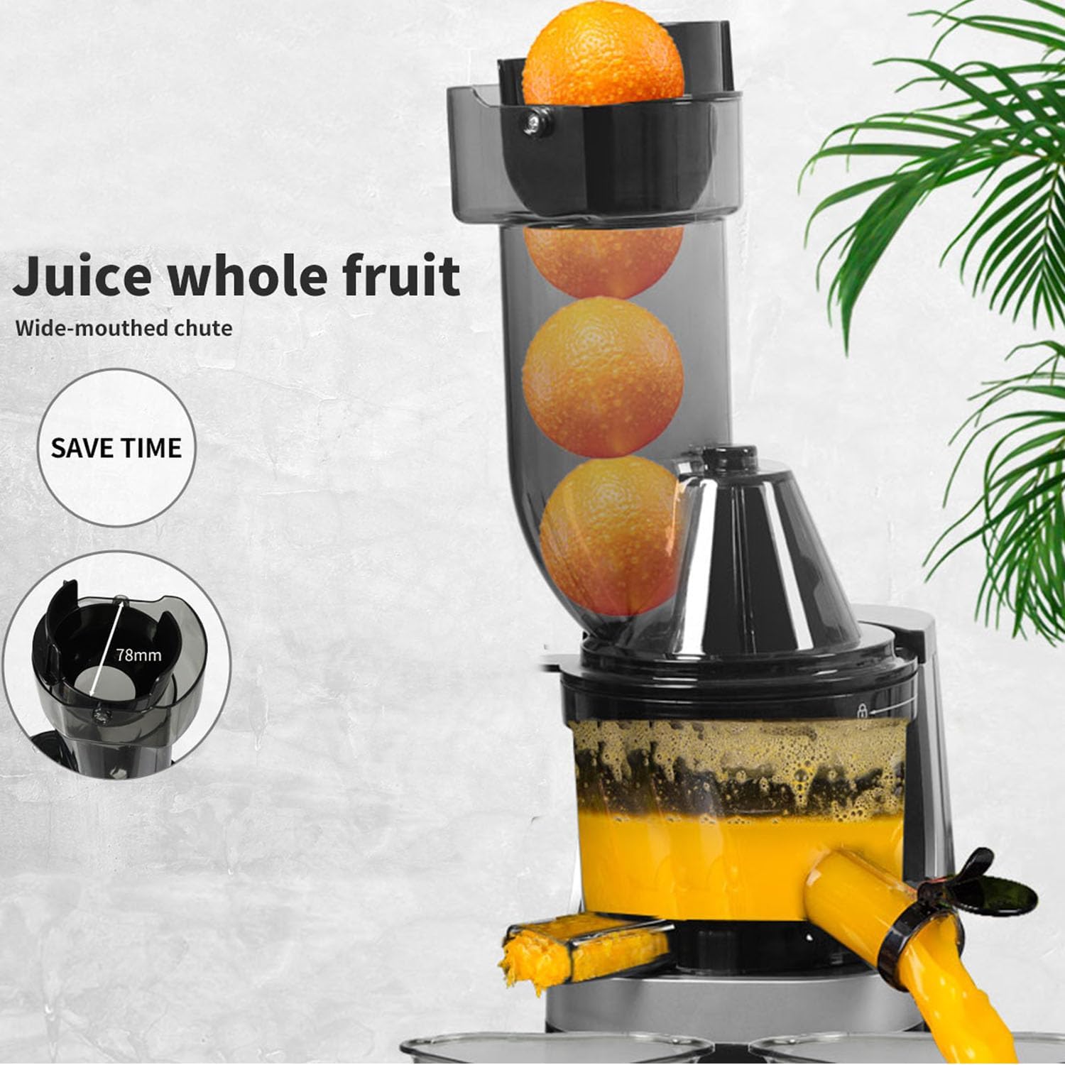 Taylor & Brown Juicer Machines, Slow Juicer Masticating Juicer, Cold Press Juicer with Quiet Motor & Reverse Function for Fresh Healthy Fruits and Vegetables Juice, Easy to Clean with Brush - Amazing Gadgets Outlet