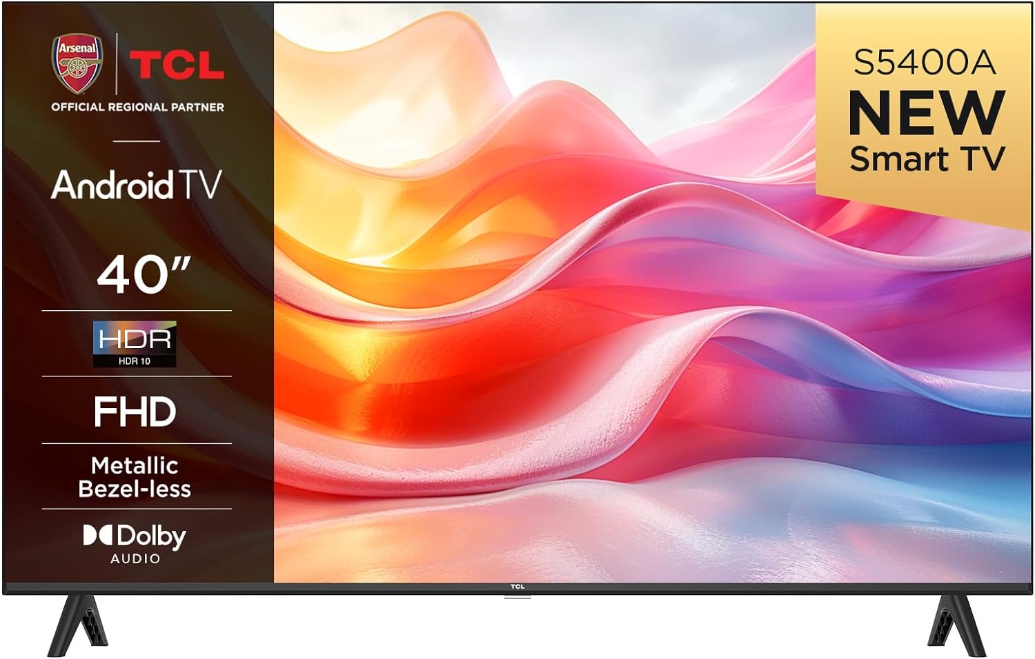 TCL 32S5400AFK 32 - inch Television, HDR, FHD, Smart TV Powered by Android TV, Bezeless design (Kids Mode, Dolby Audio, compatible with Google assistant) - Amazing Gadgets Outlet