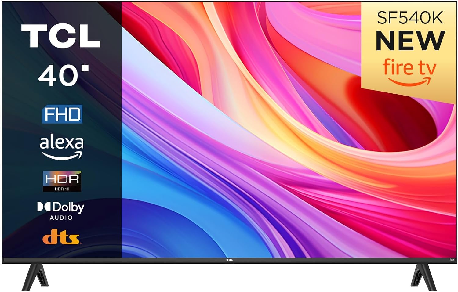 TCL 32SF540K 32 - inch FHD Smart Television - HDR & HLG - Dolby Audio - DTS Virtual X/DTS - HD - Metal Bezel - less - Dual - band Wifi 5 - with Fire OS 7 system - Amazing Gadgets Outlet