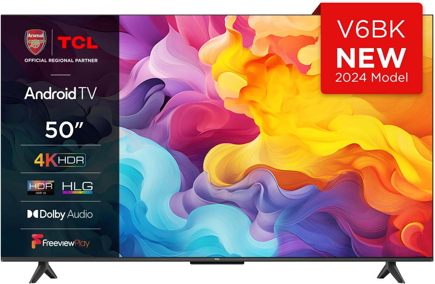 TCL 43P639K 43 - inch 4K Smart TV, HDR, Ultra HD, TV Powered by Android Bezeless design (Freeview Play, Game Master, Dolby Audio, HDR 10 compatible with Google assistant & Alexa) - Amazing Gadgets Outlet