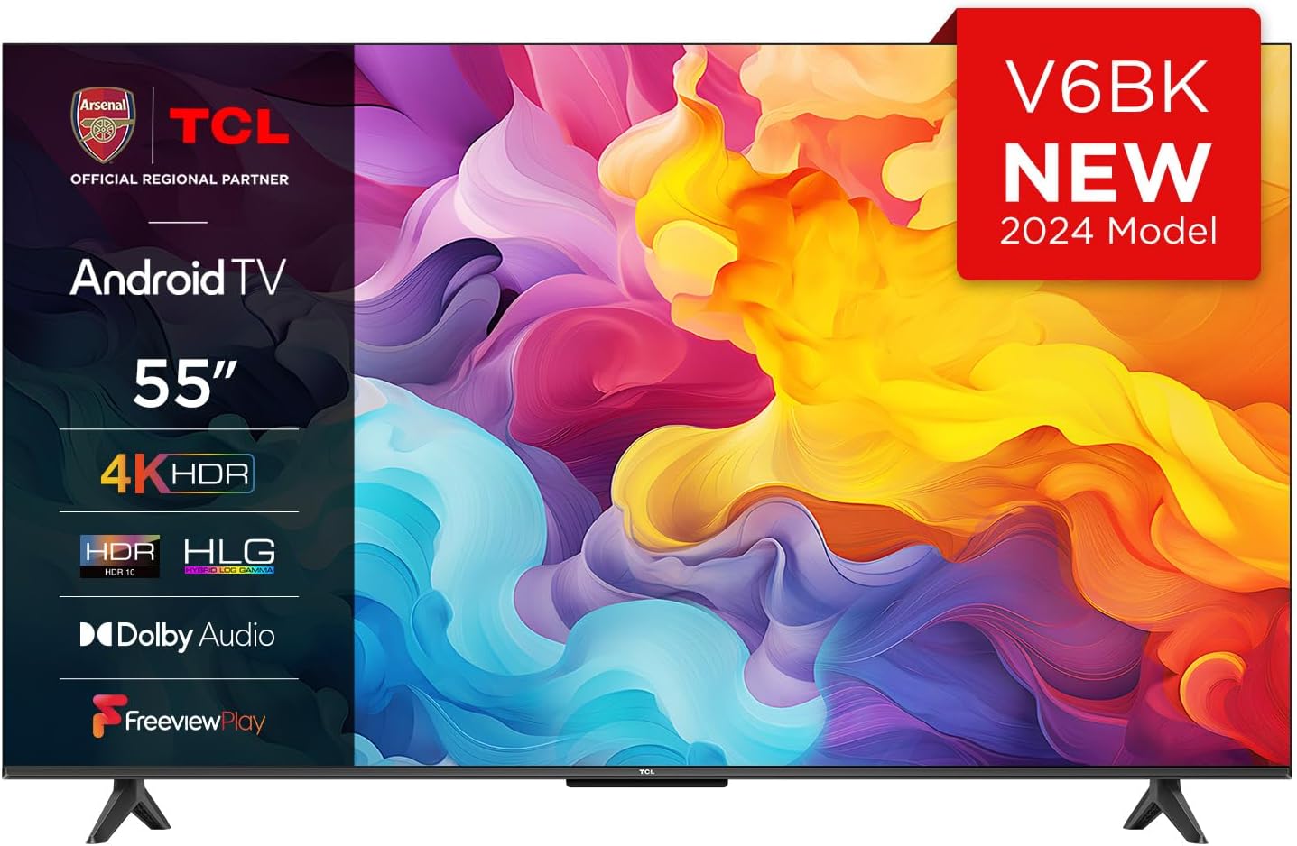 TCL 43P639K 43 - inch 4K Smart TV, HDR, Ultra HD, TV Powered by Android Bezeless design (Freeview Play, Game Master, Dolby Audio, HDR 10 compatible with Google assistant & Alexa) - Amazing Gadgets Outlet