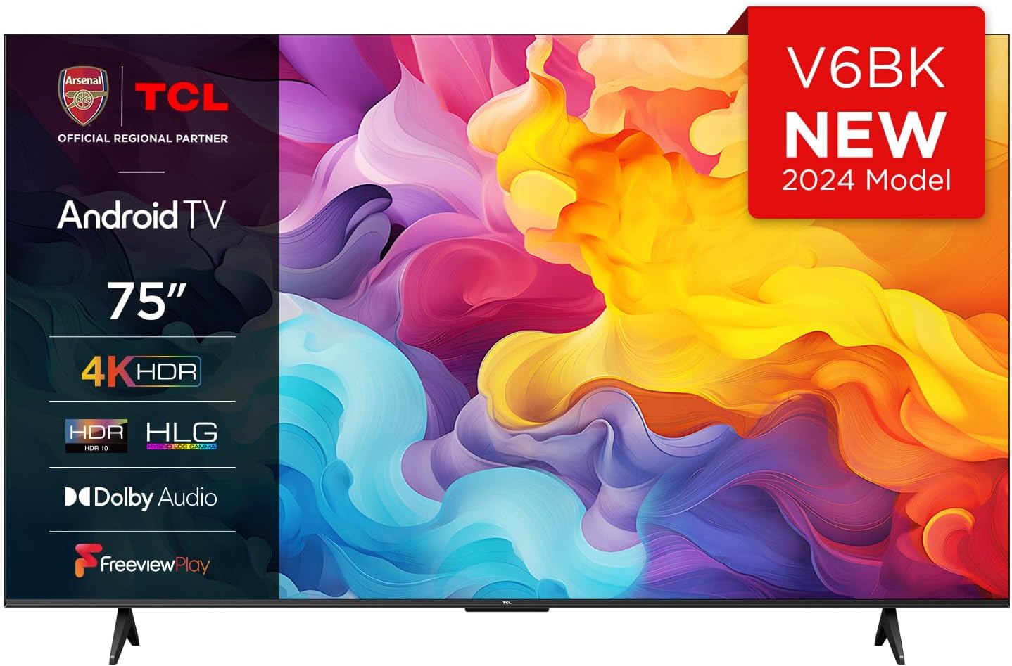 TCL 43P639K 43 - inch 4K Smart TV, HDR, Ultra HD, TV Powered by Android Bezeless design (Freeview Play, Game Master, Dolby Audio, HDR 10 compatible with Google assistant & Alexa) - Amazing Gadgets Outlet