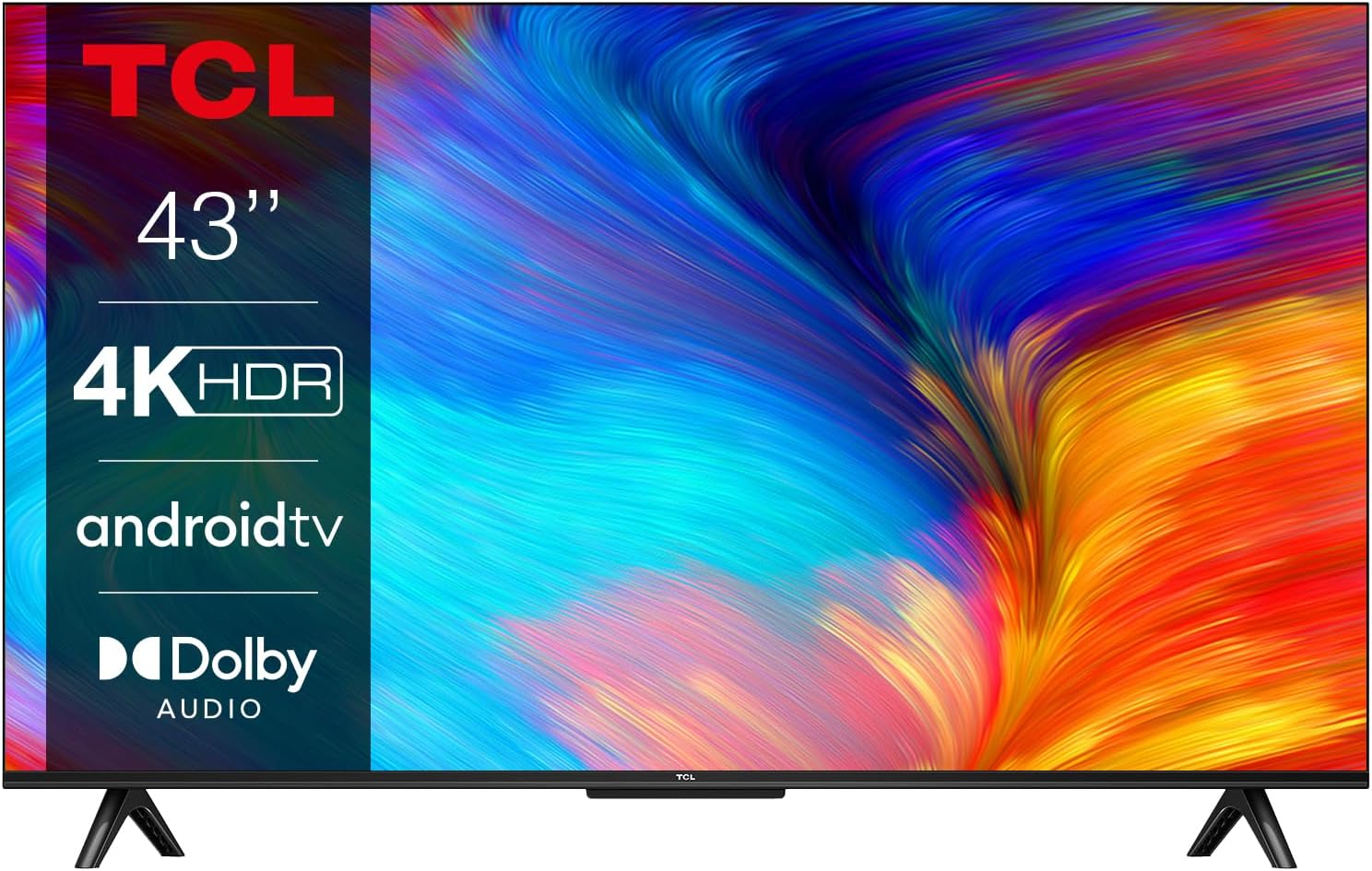 TCL 43P639K 43 - inch 4K Smart TV, HDR, Ultra HD, TV Powered by Android Bezeless design (Freeview Play, Game Master, Dolby Audio, HDR 10 compatible with Google assistant & Alexa) - Amazing Gadgets Outlet