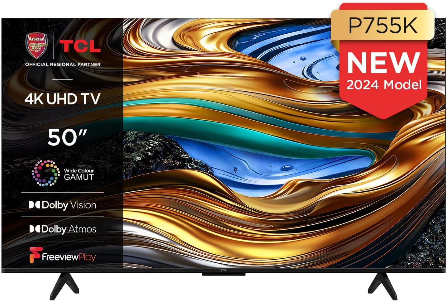 TCL 43P639K 43 - inch 4K Smart TV, HDR, Ultra HD, TV Powered by Android Bezeless design (Freeview Play, Game Master, Dolby Audio, HDR 10 compatible with Google assistant & Alexa) - Amazing Gadgets Outlet