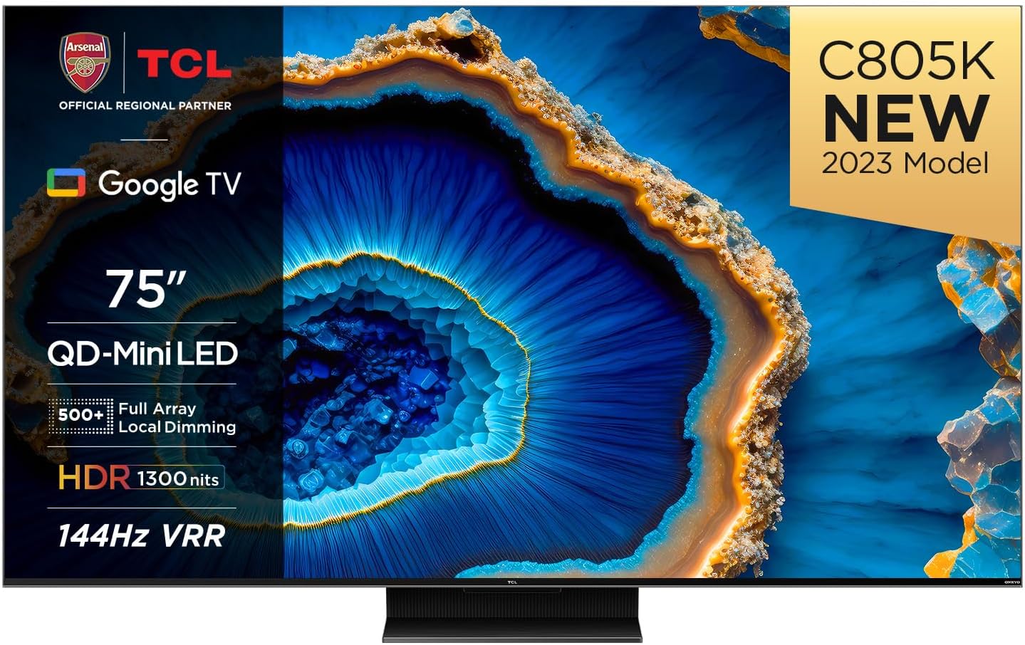 TCL 50QM8B 50 - inch QLED Mini LED Smart TV, 4K HDR Premium 1300nits, Powered by Google TV (Dolby Vision & Atmos, Onkyo 2.0 sound system, 144Hz Motion Clarity Pro, Hands - Free Voice Control) - Amazing Gadgets Outlet