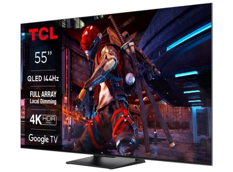 TCL 55'' QLED 4K Ultra HD HDR C745K Smart TV (Google Assistant, Google TV, 144Hz Motion Clarity Pro, 240Hz Game Accelerator, Dolby Atmos, HDR10+) (55'') - Amazing Gadgets Outlet