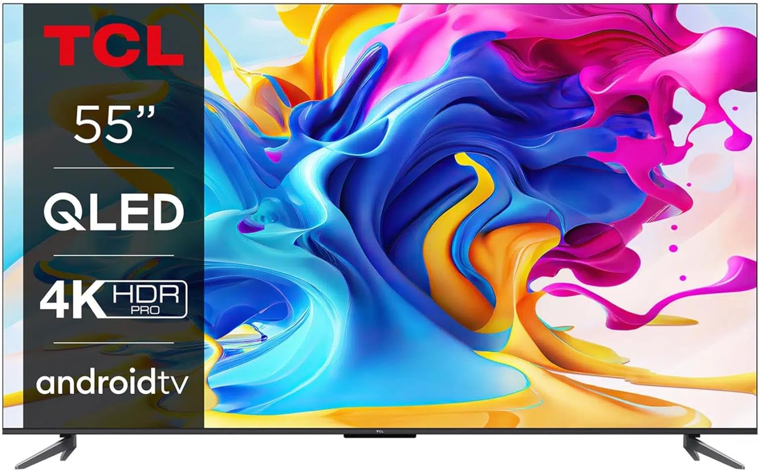 TCL 55C645K 55" QLED 4K Ultra HD HDR Android Smart TV (Google Assistant, Freeview Play, Dolby Atmos, Dolby Vision, HDR10+, 120Hz Game Accelerator, Motion Clarity) (55") - Amazing Gadgets Outlet