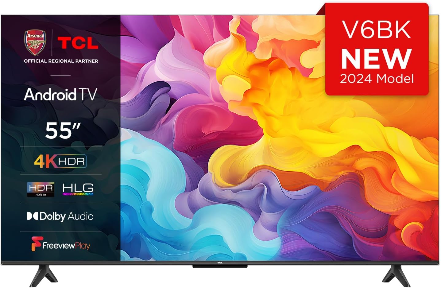 TCL 55P639K 55 - inch 4K Smart TV, HDR, Ultra HD, Powered by Android TV, Bezeless design (Freeview Play, Game Master, Dolby Audio, HDR 10 compatible with Google assistant & Alexa) - Amazing Gadgets Outlet