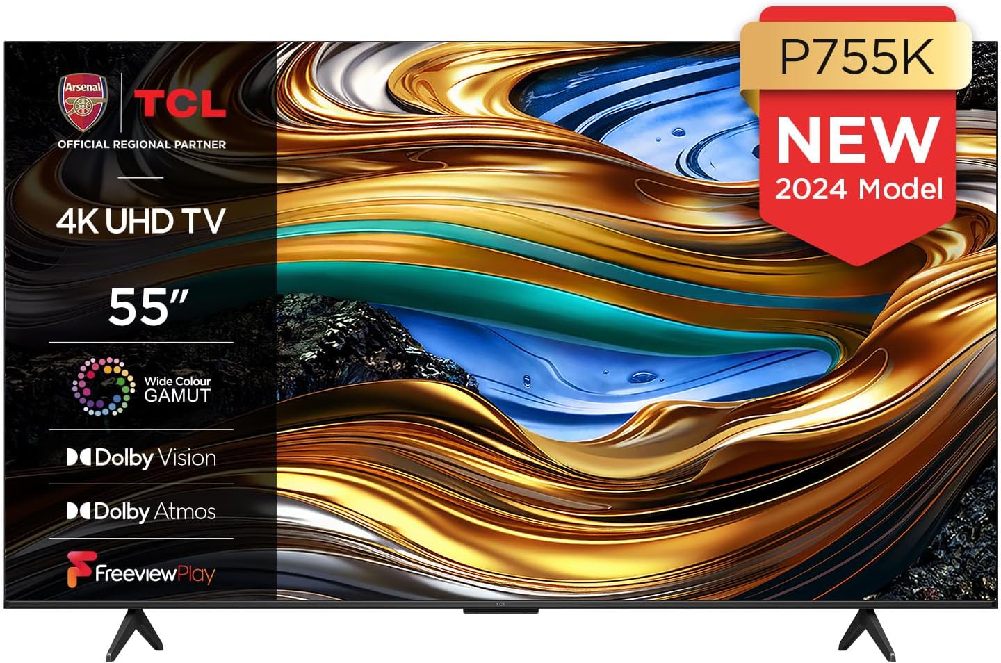 TCL 55P639K 55 - inch 4K Smart TV, HDR, Ultra HD, Powered by Android TV, Bezeless design (Freeview Play, Game Master, Dolby Audio, HDR 10 compatible with Google assistant & Alexa) - Amazing Gadgets Outlet