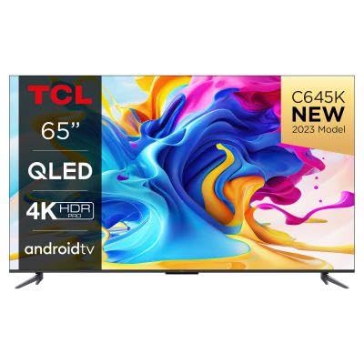 TCL 65C645K 65" QLED 4K Ultra HD HDR Android Smart TV (Google Assistant, Freeview Play, Dolby Atmos, Dolby Vision, HDR10+, 120Hz Game Accelerator, Motion Clarity) (65") - Amazing Gadgets Outlet