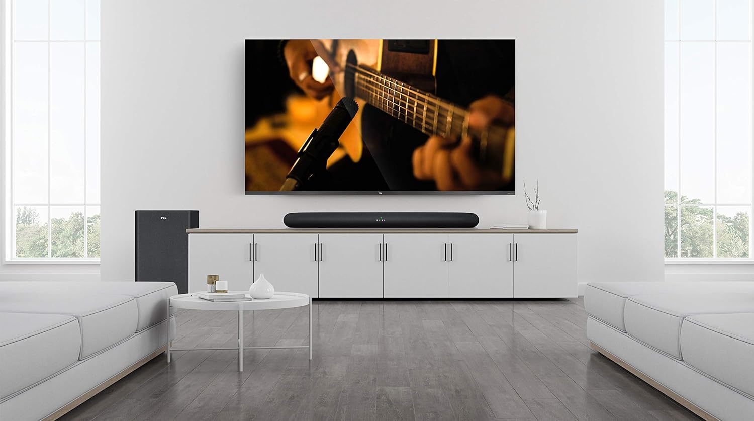 TCL TS6110 Sound Bar for TV with Wireless Subwoofers, Bluetooth Soundbar (240 Watt, Dolby Audio, HDMI ARC, Wall Mountable, Remote Control, Three Sound Modes) , Black - Amazing Gadgets Outlet