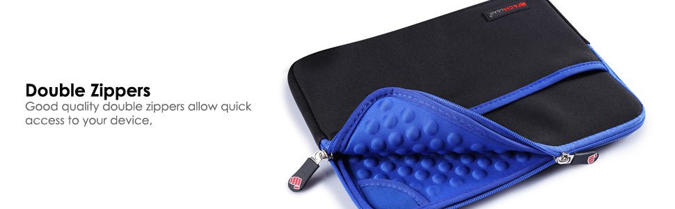 TECHGEAR Pro Sleeve [10] Slim Neoprene Zipped Pocket Sleeve Pouch Case with Anti - Shock Bubble for iPad 10.9 10.2, iPad Air 5 4 3 2, Samsung Tab A8 10.5, Tab S6 S7 S8, Lenovo Tab M10, Surface Go & more - Amazing Gadgets Outlet