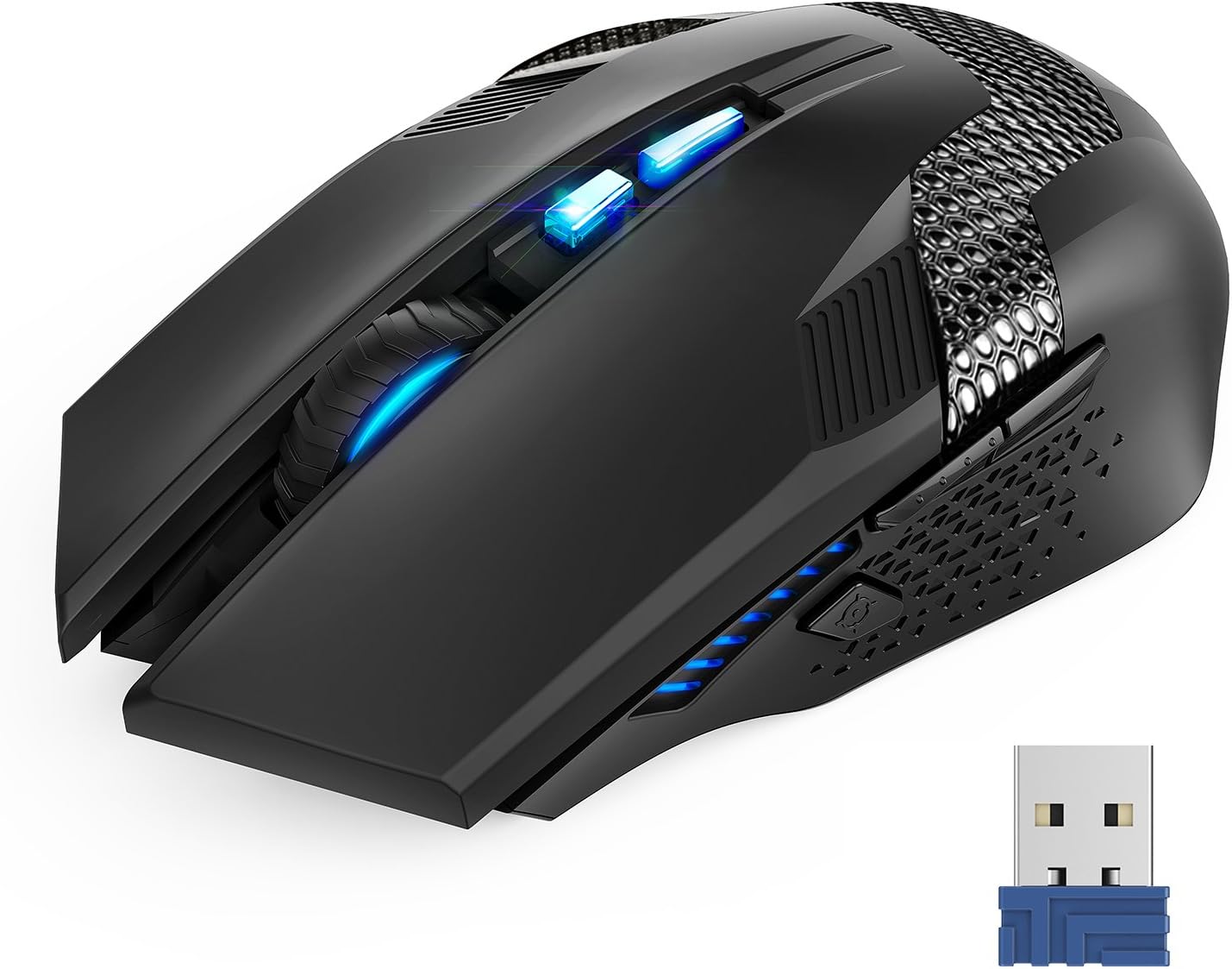 TECKNET Wireless Gaming Mouse 2.4G Optical USB Computer Mice, 8 Buttons, 4800DPI Nano Receiver for Win11, Win10, Win8, Win7, Windows XP, Vista, MAC - Amazing Gadgets Outlet