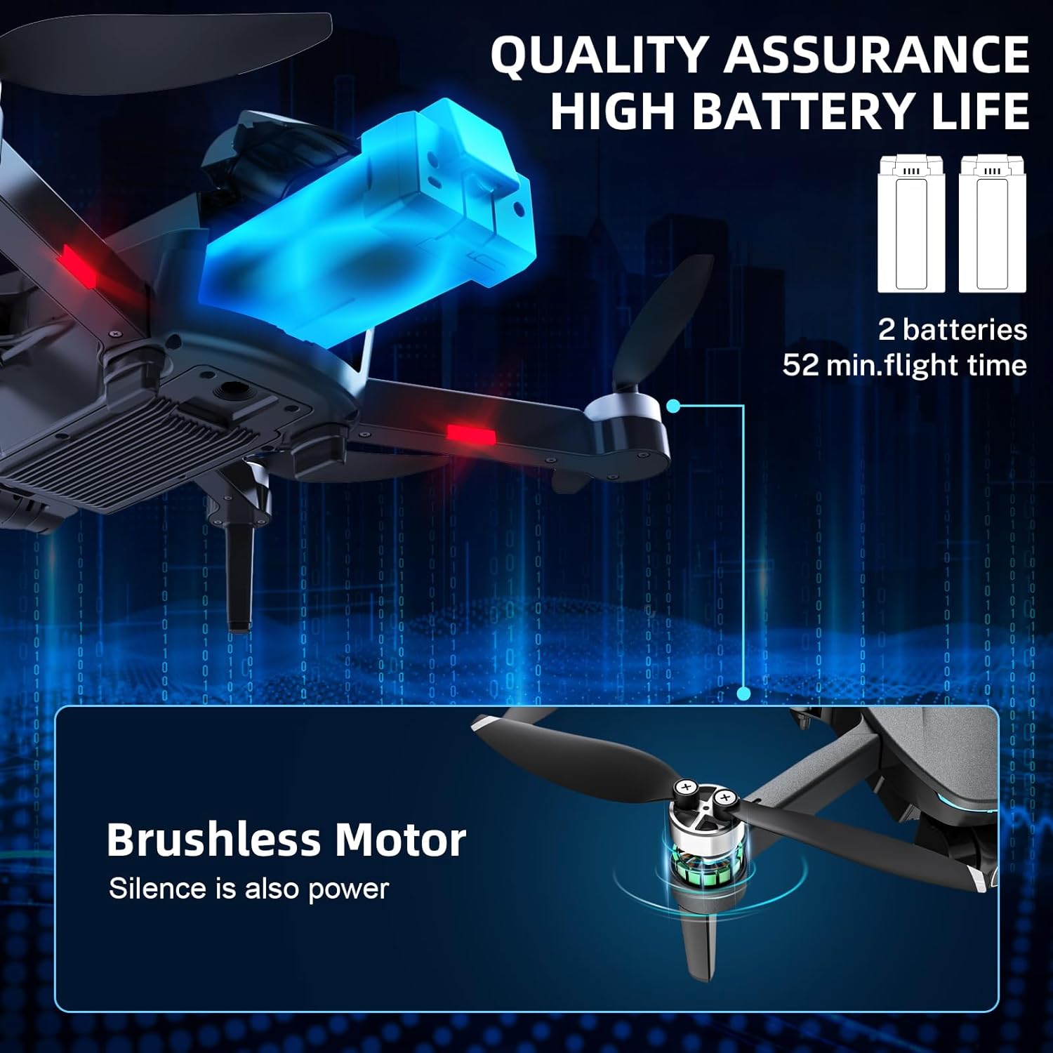 TEEROK T12S GPS Drone with 4K EIS Camera for Adults Beginner, 5G WiFi FPV Transmission Foldable RC Quadcopter with Brushless Motor, 52 Minutes Flight Time, Optical Flow, Follow Me, Smart Return Home - Amazing Gadgets Outlet