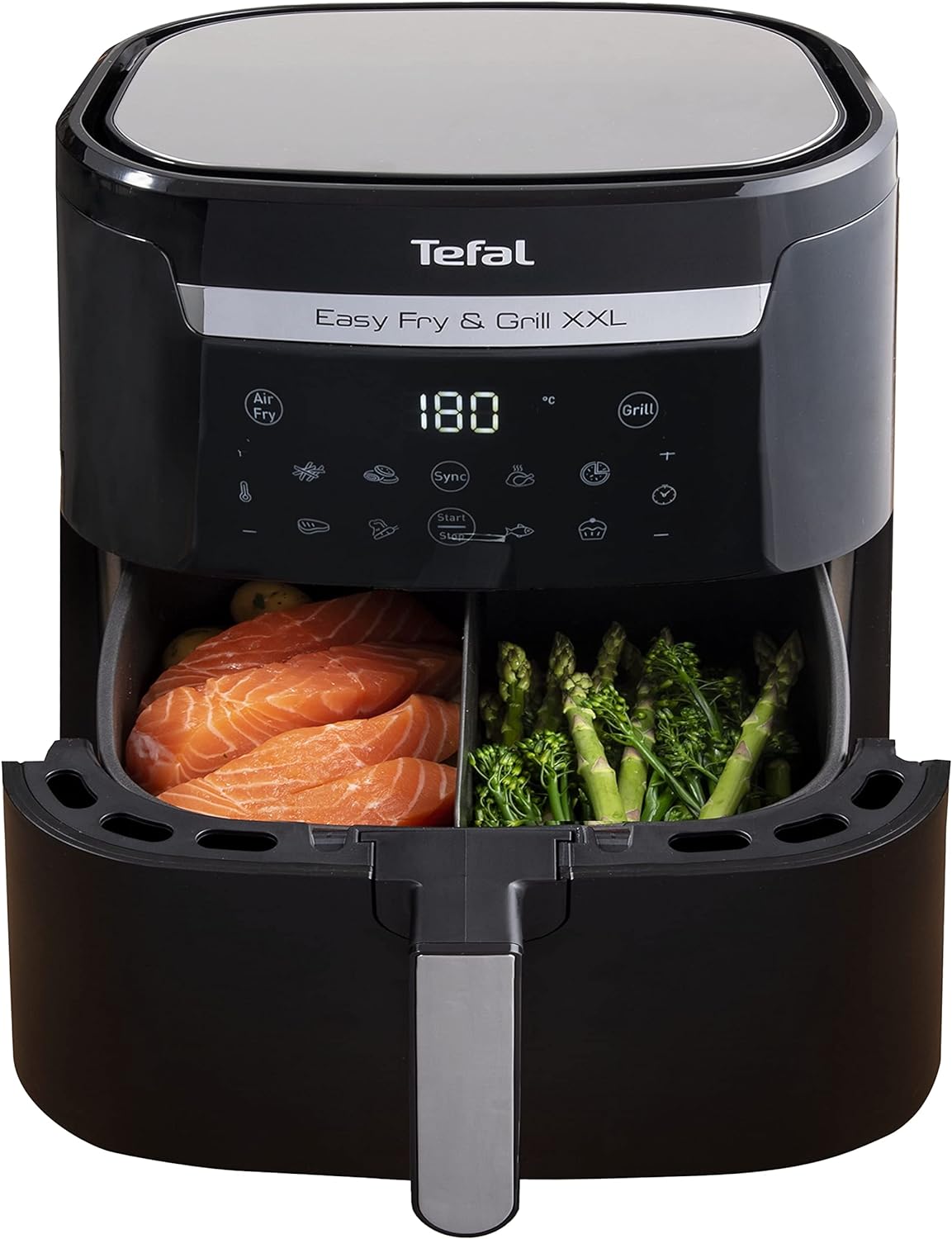 Tefal Easy Fry Air Fryer Oven, 20L Capacity 10in1 Functions, Air Fry, Roast, Pizza, Bake, Grill, Toast, Dehydrate, Monitor - Free Cooking, Healthy, Delicious, Crispy, Easy to Use, Black, FW605840 - Amazing Gadgets Outlet