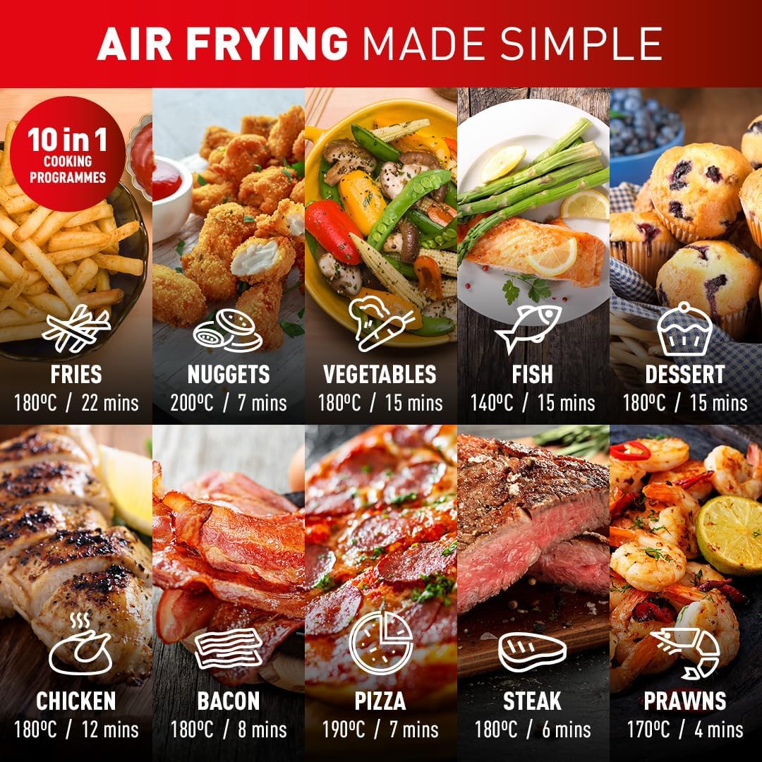 Tefal Easy Fry Max Digital Air Fryer, 5L, 10in1, Uses No Oil, Air Fry, Extra Crisp, Roast, Bake, Reheat, Dehydrate, 6 Portions, Non - Stick, Dishwasher Safe Baskets, Black EY245840   Import  Single ASIN  Import  Multiple ASIN ×Product customization - Amazing Gadgets Outlet