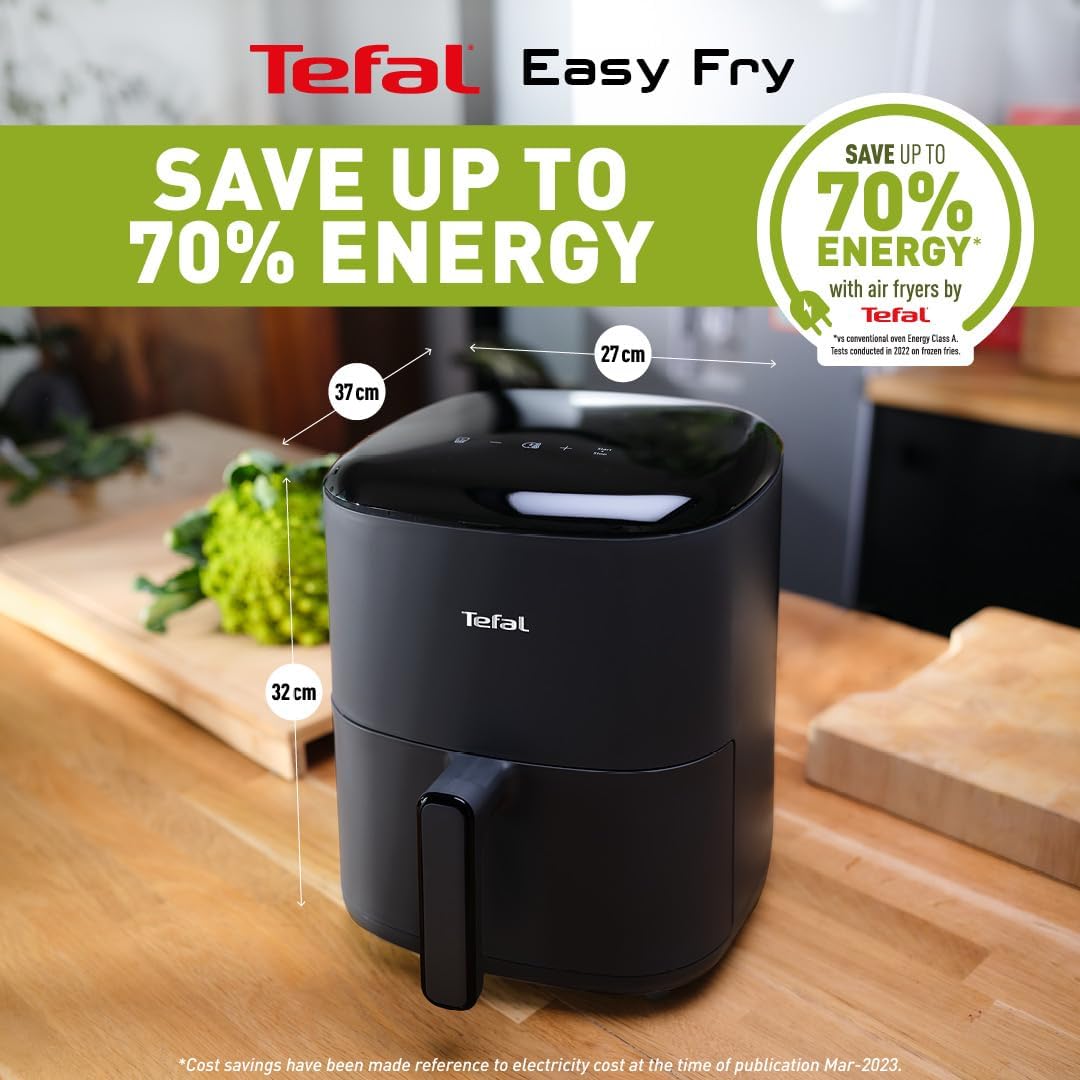 Tefal Easy Fry Max Digital Air Fryer, 5L, 10in1, Uses No Oil, Air Fry, Extra Crisp, Roast, Bake, Reheat, Dehydrate, 6 Portions, Non - Stick, Dishwasher Safe Baskets, Black EY245840   Import  Single ASIN  Import  Multiple ASIN ×Product customization - Amazing Gadgets Outlet