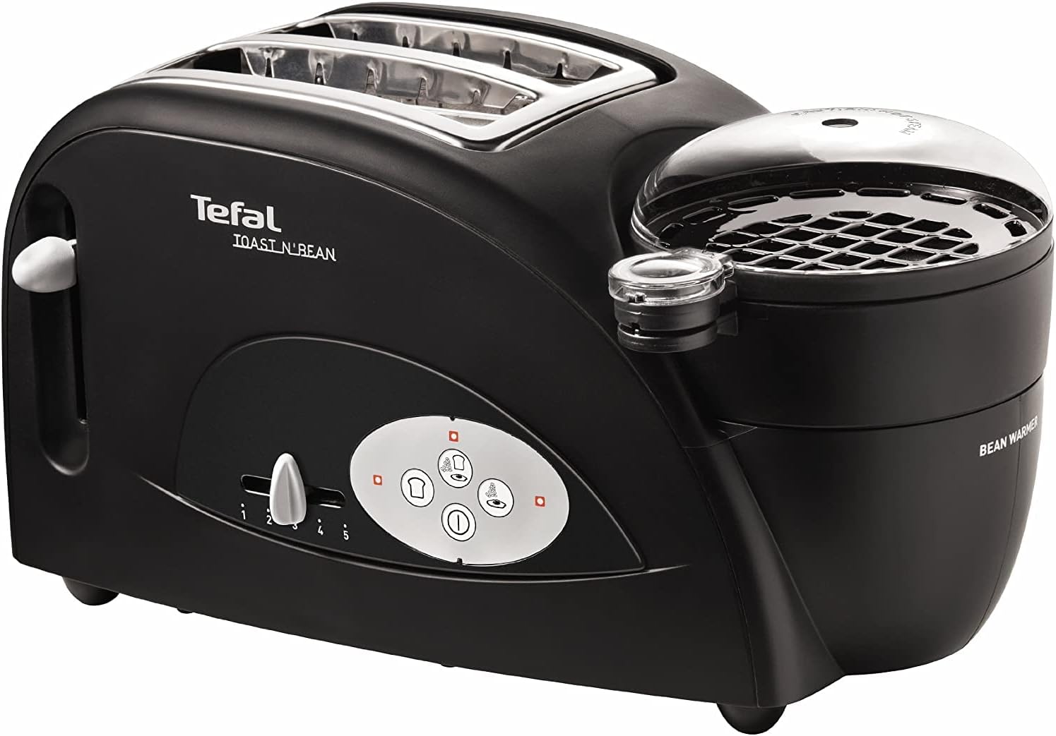 Tefal Toast n Bean, 2 Slice Toaster, Bean & Egg maker, 1200 W, Black, TT552842 - Amazing Gadgets Outlet