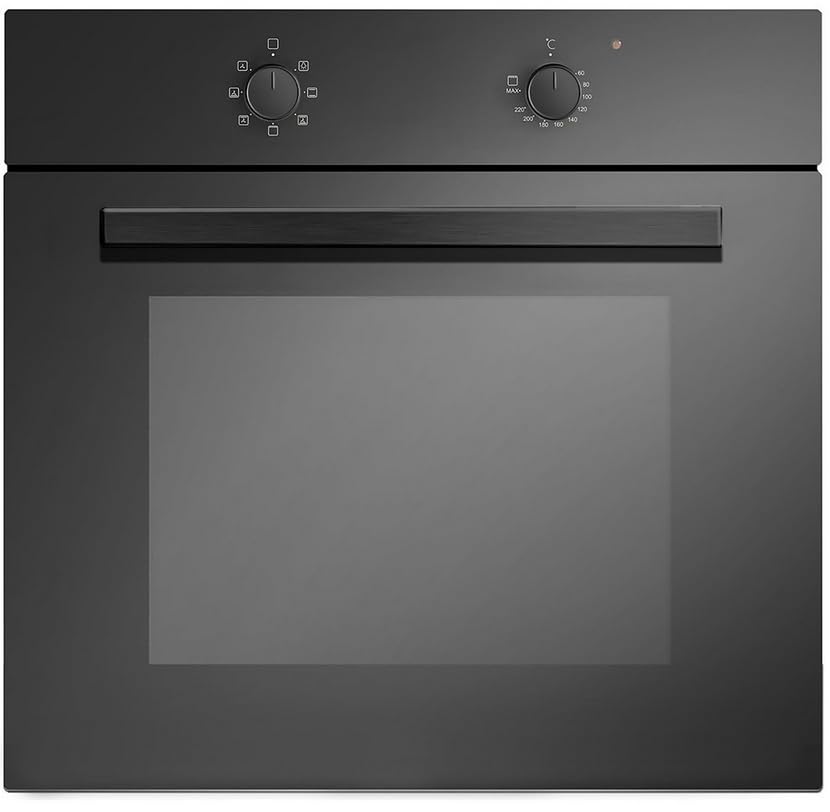 Teknix BITK602ESB 60cm Built In Slim Depth Fan Assisted Single Oven - Black - Amazing Gadgets Outlet