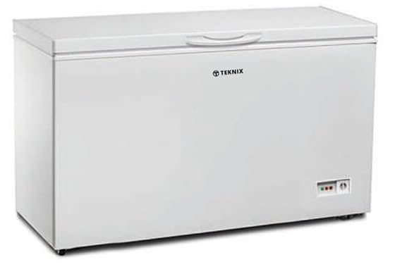 Teknix CF142W 400L 136.5cm Wide Chest Freezer, F(A+) Rated - White - Amazing Gadgets Outlet