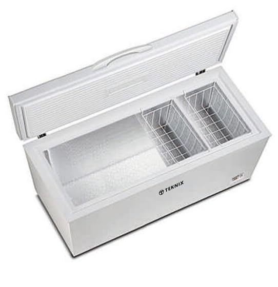 Teknix CF142W 400L 136.5cm Wide Chest Freezer, F(A+) Rated - White - Amazing Gadgets Outlet