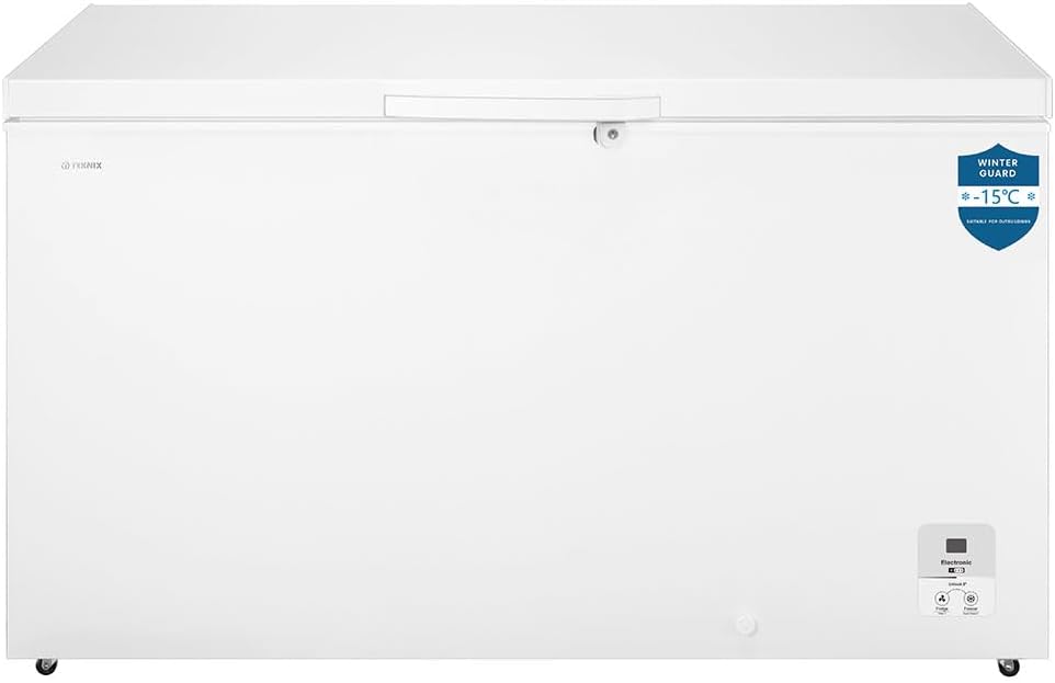 Teknix CH420W 420L 144.8cm Wide Chest Freezer,E Rated with Winter Guard ( - 15°c) - White - Amazing Gadgets Outlet