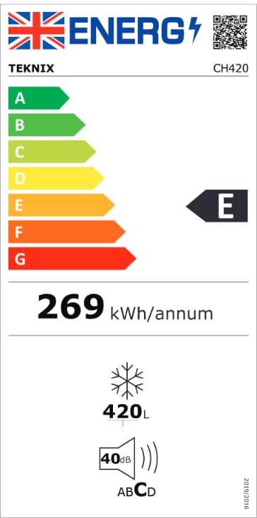 Teknix CH420W 420L 144.8cm Wide Chest Freezer,E Rated with Winter Guard ( - 15°c) - White - Amazing Gadgets Outlet