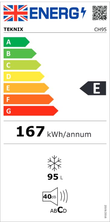 Teknix CH95W 95L 54.5cm Wide Chest Freezer,E Rated with Winter Guard ( - 15°c) - White - Amazing Gadgets Outlet