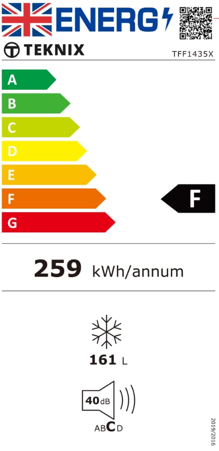Teknix TFF1435X 143cm High, 161L Upright Frost Free Freezer - Stainless Steel - Amazing Gadgets Outlet