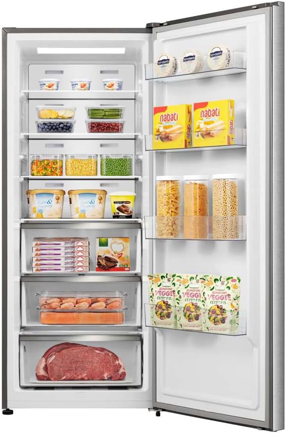 Teknix TH70HNFX 70cm Frost Free Upright Hybrid Freezer - Stainless Steel Look - Amazing Gadgets Outlet