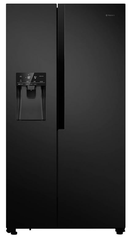 Teknix THSBS1791NBIX 2 Door Side by Side Fridge Freezer, Non - Plumbed Ice & Water - Black Steel - Amazing Gadgets Outlet