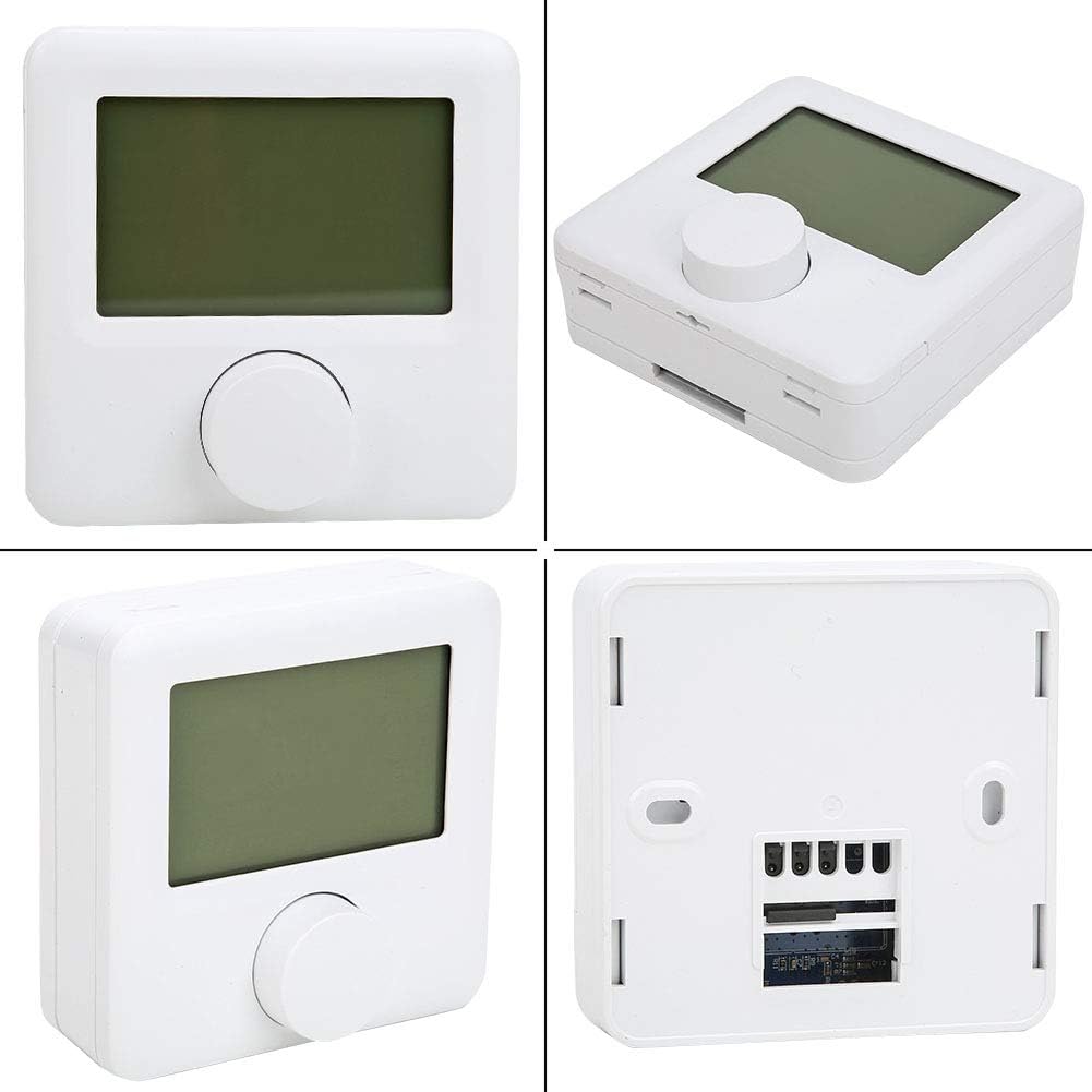 Temperature Controller, 2 Wire Room Thermostat Heating Thermostat Digital Thermostat with Large Screen LCD Display Wall Hanging for Control Room Temperature (White) - Amazing Gadgets Outlet