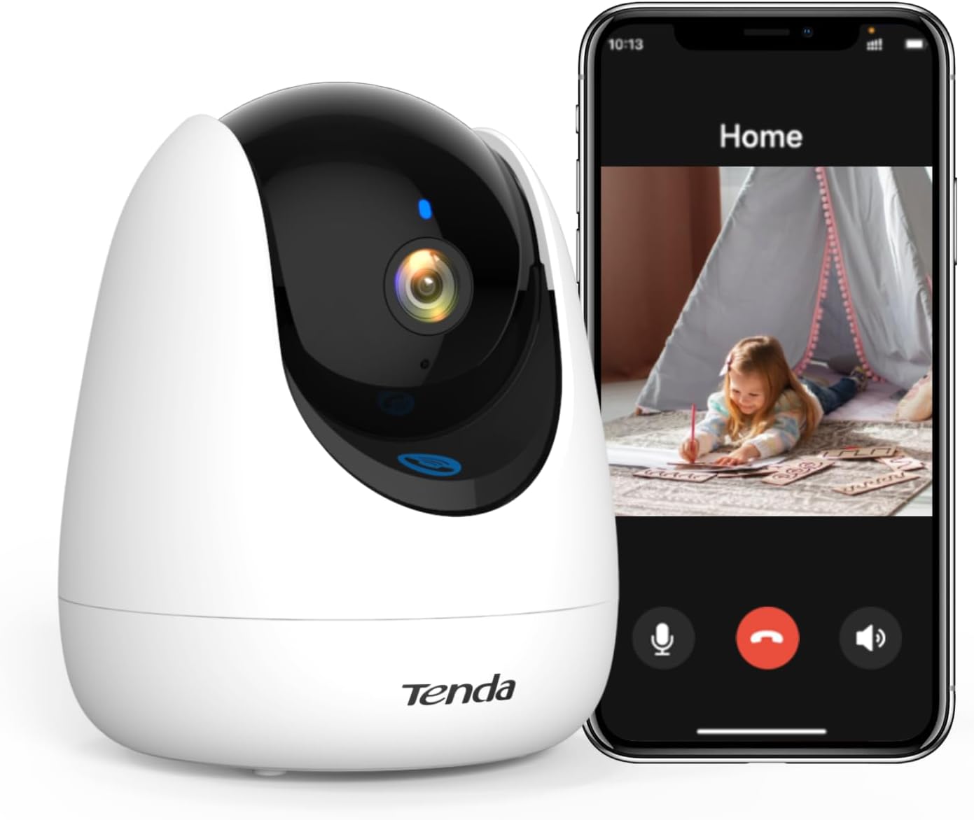 Tenda Indoor WiFi Camera,1080P Pet Dog Camera,360° Home Security Camera,12M Night Vision,2 - Way Audio,Smart Tracking,AI Human/Motion Detection,Privacy Mode,SD&Cloud Storage(CP3) - Amazing Gadgets Outlet