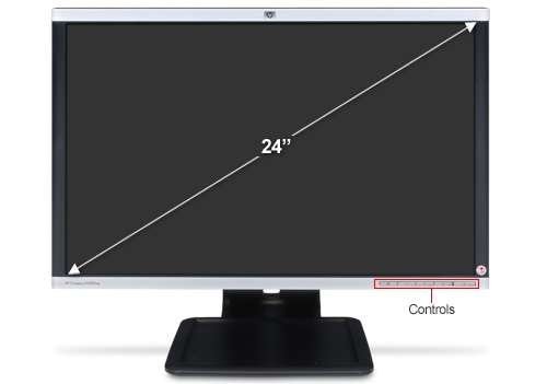 TFT 24” LA2405WG Widescreen HP LCD Monitor (Renewed) - Amazing Gadgets Outlet