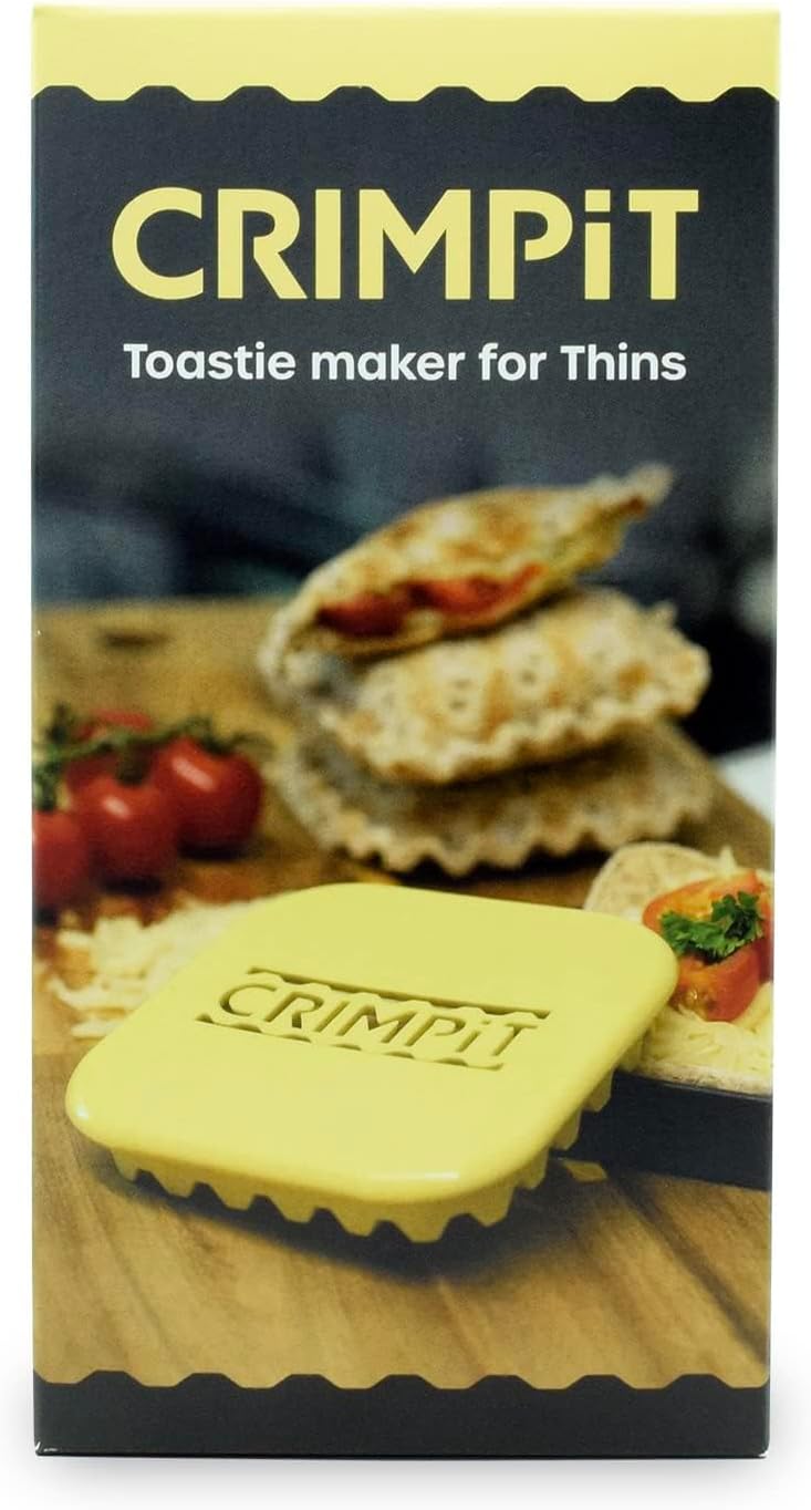 The CRIMPiT - A toastie maker for Thins Make toasted snacks in minutes Healthy Designed especially to work with low calorie Thin bread Made In UK - Amazing Gadgets Outlet