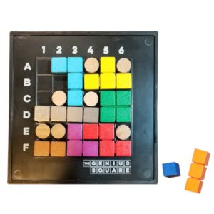 The Happy Puzzle Company The Genius Square Game - 62,208 Puzzle Challenges for Friends and Family Board Game Night - Logic STEM Educational Learning Resources - Adults & Kids Smart Games Ages 6+ - Amazing Gadgets Outlet