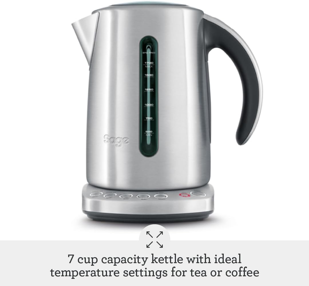 The Sage Smart Kettle, Brushed Stainless Steel, Kettle Brushed, SKE825 - Amazing Gadgets Outlet