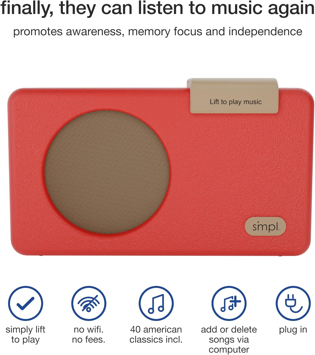 The Simple Music Player - MP3 music box for Alzheimer's and dementia. - Amazing Gadgets Outlet