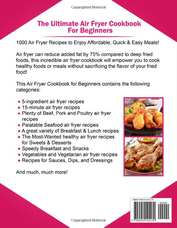 The Ultimate Air Fryer Cookbook For Beginners: 1000 Easy and Affordable Air Fryer Recipes for Smart People on a Budget (instant pot air fryer recipes and air fryer oven recipes) - Amazing Gadgets Outlet