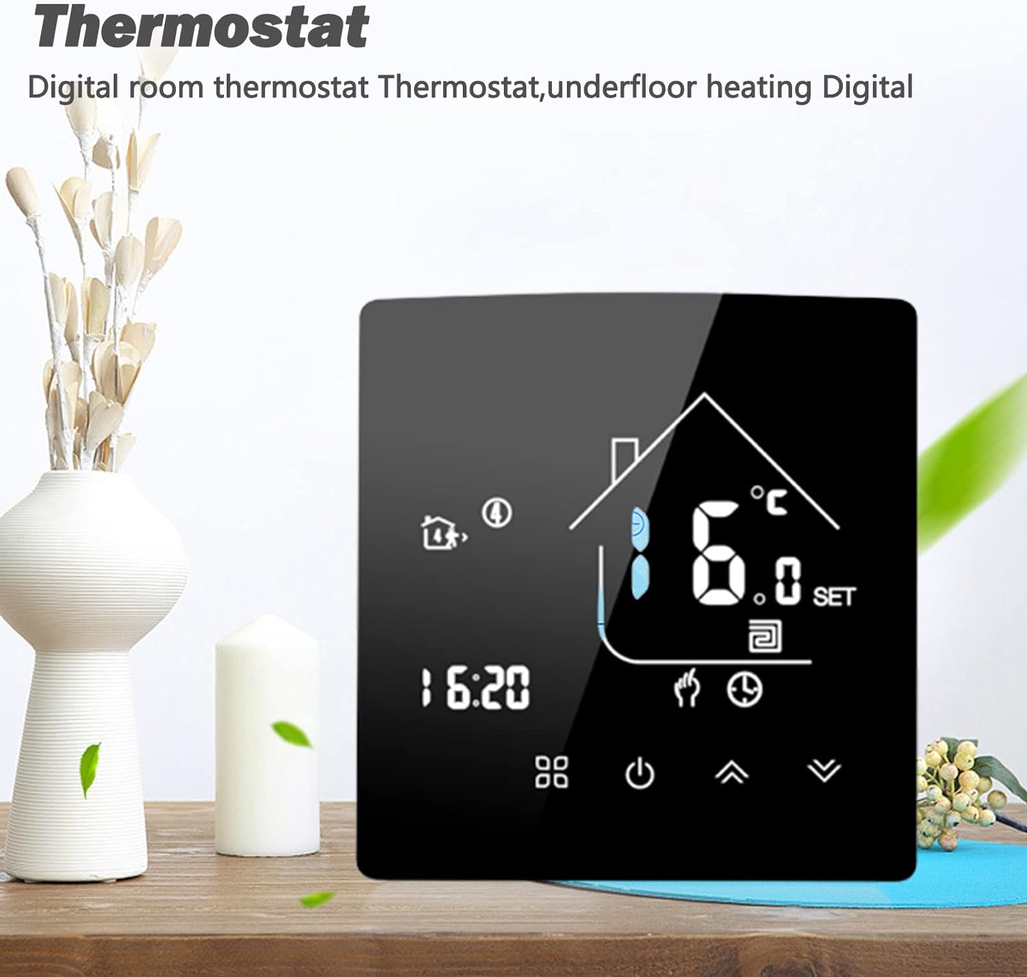 Thermostat Smart Thermostat Energy Saving Room ThermostatProgrammable Thermostat with Touch Screen Digital (#3Touch Screen Water heating 3A) - Amazing Gadgets Outlet