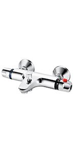 Thermostatic Shower Mixer Bar, AIMOYO Wall Mounted Shower Mixer Valve, Modern Anti Scald Thermostatic Shower Tap, 38°C Temperature Control for Bathroom, Chrome, G1/2" Outlet   Import  Single ASIN  Import  Multiple ASIN ×Product customization - Amazing Gadgets Outlet