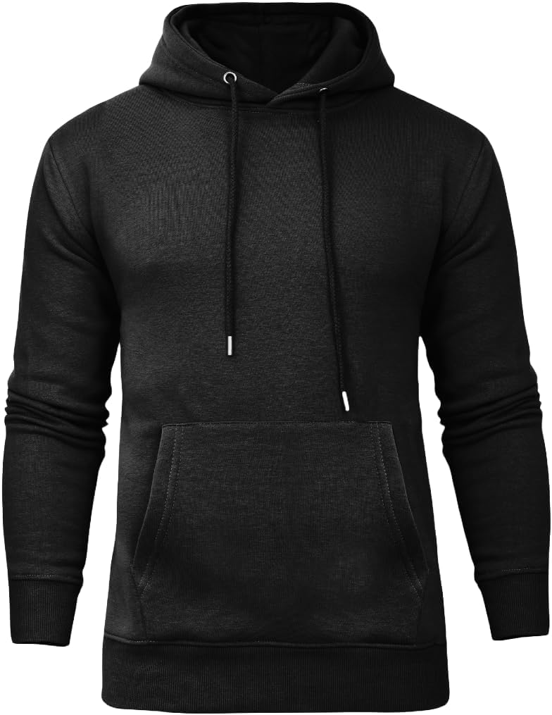 Thexact Unisex Classic Hooded Sweatshirt Plain Casual Men Women Hoodie Fleece Pullover Hood Kangaroo Pocket - Amazing Gadgets Outlet