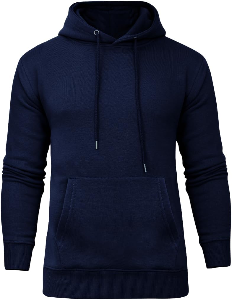 Thexact Unisex Classic Hooded Sweatshirt Plain Casual Men Women Hoodie Fleece Pullover Hood Kangaroo Pocket - Amazing Gadgets Outlet