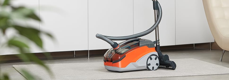 THOMAS Aqua Plus Pet and Family Vacuum and Carpet Cleaner, Orange,788569 - Amazing Gadgets Outlet